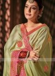 Shimmer Silk Light Pista Green Color Saree